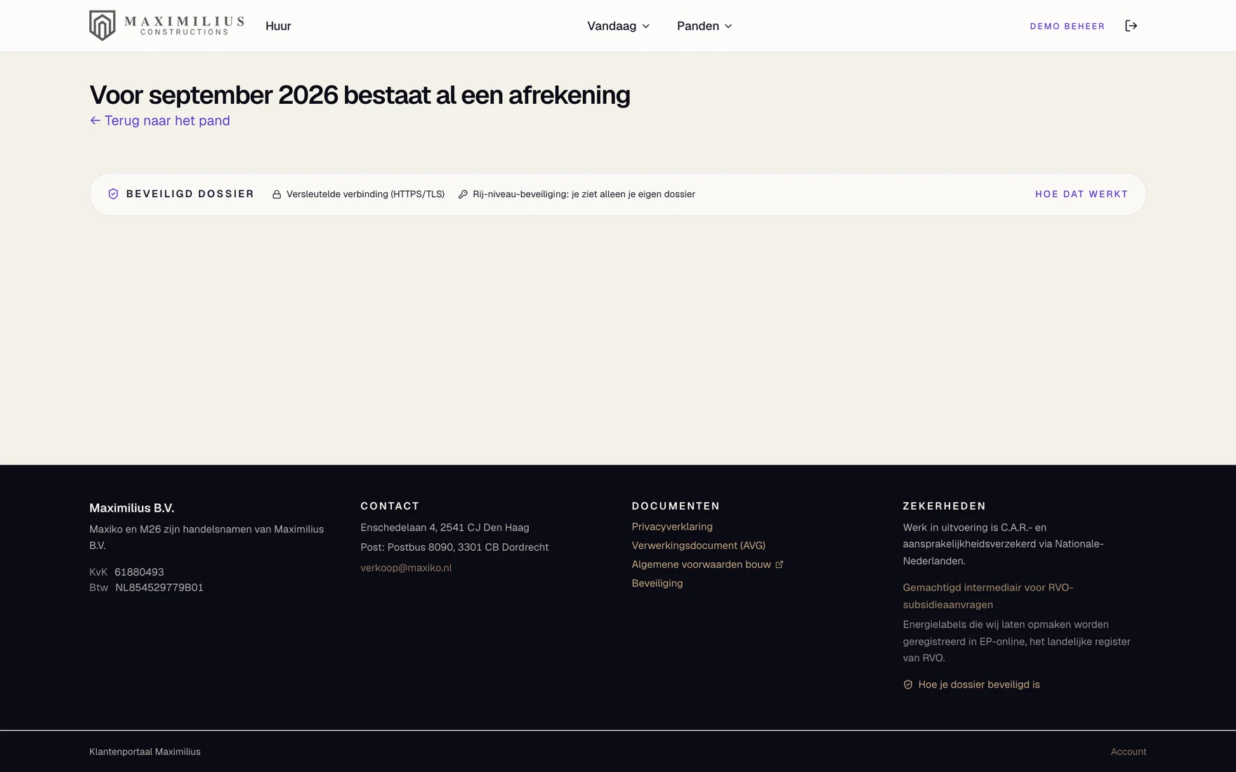 De eigenaarsafrekening over een maand: ontvangen huur, beheervergoeding en het bedrag dat naar de eigenaar gaat.